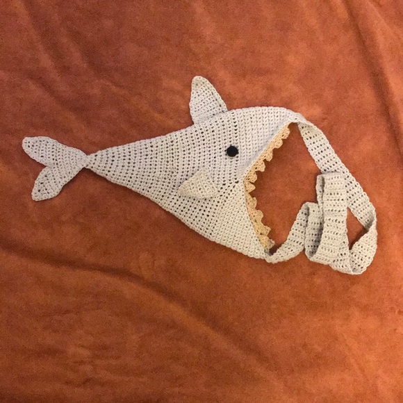 NWOT Hand made crochet shark purse - Picture 2 of 4